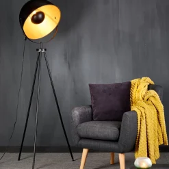 CASA Soleil Lampara De Pie Negro