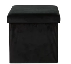 CASA Stor Puf Plegable Funcion Almac. Negro