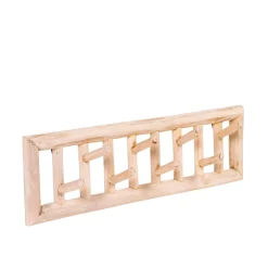 CASA Teak Perchero De Pared Natural