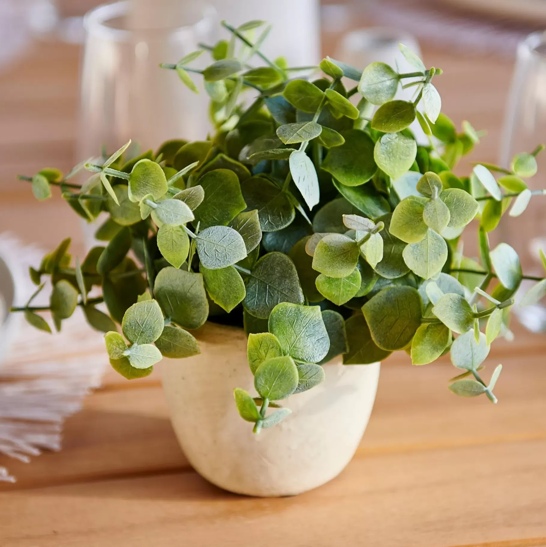 CASA Terra Planta En Maceta Blanco, Verde
