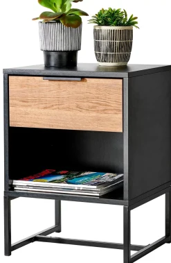 CASA Trenton Mesilla De Noche Negro, Natural