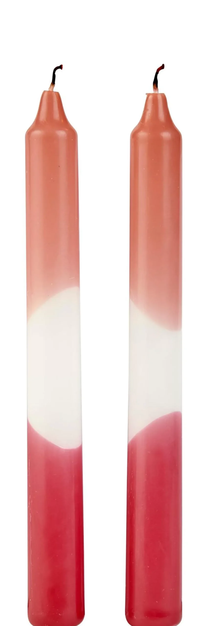 CASA Two Velas Juego De 2 Blanco, Rojo, Multicolor, Color Rosa Viejo