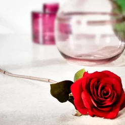 CASA Velvet Flor Artificial Rojo