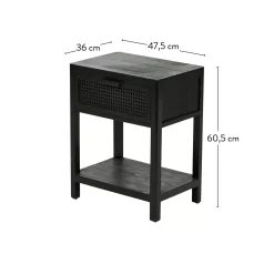 CASA Webster Mesilla De Noche Negro