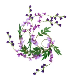 CASA Wisteria Guirnalda Verde, Morado, Morado Claro