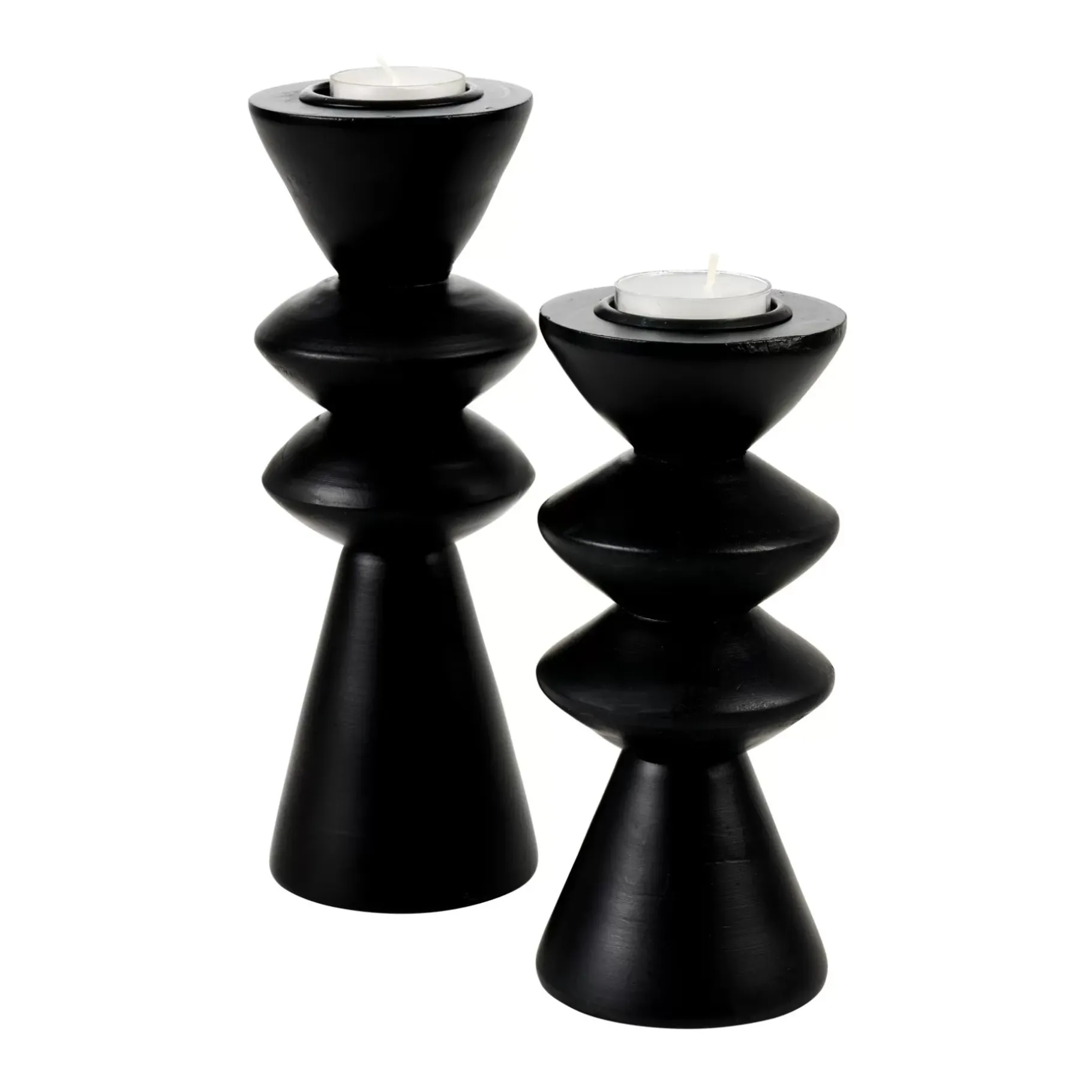 CASA Zigzag Soporte Para Vela Pequena Negro